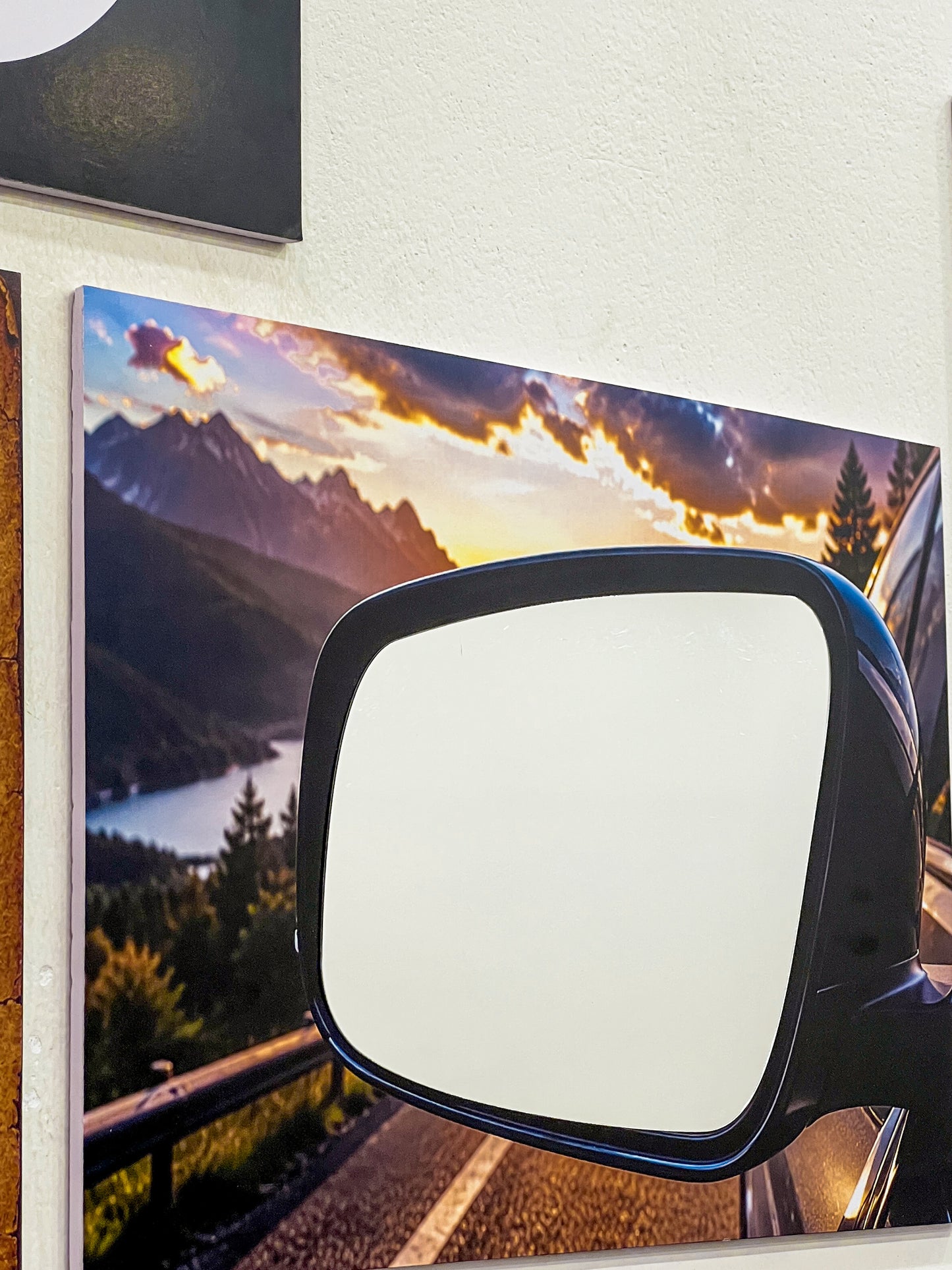 Car Side Mirror - Road Trip