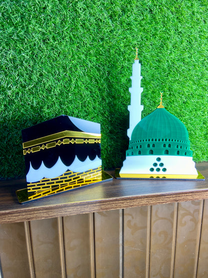 Set of 2 – Kaaba & Gumbad-e-Khazra Acrylic Standees