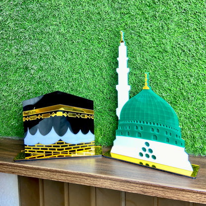 Set of 2 – Kaaba & Gumbad-e-Khazra Acrylic Standees