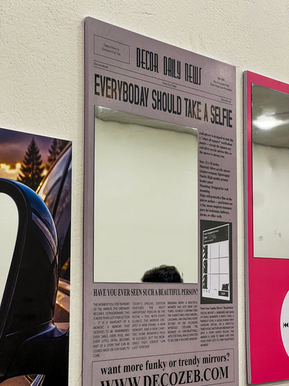 Newspaper Selfie Acrylic Mirror